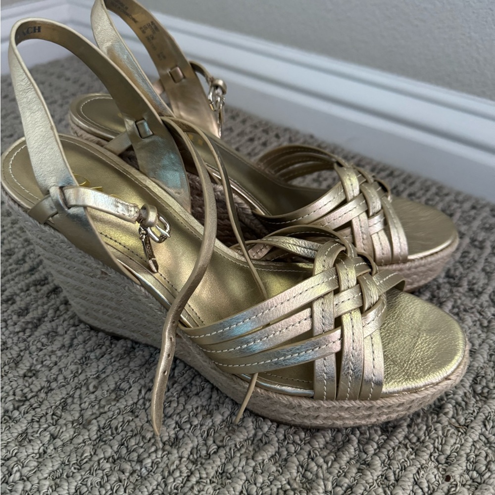 Coach Gold Wedges